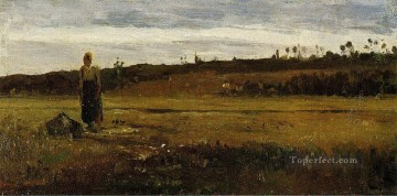  pissarro art painting - landscape at le varenne saint hilaire Camille Pissarro